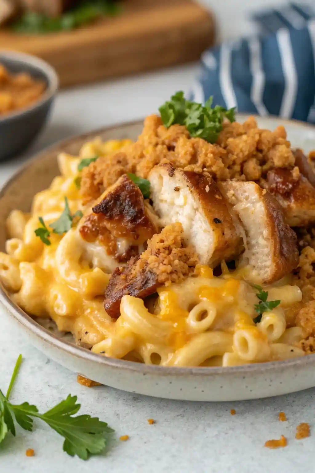 BBQ Chicken Mac and Cheese for family gathering