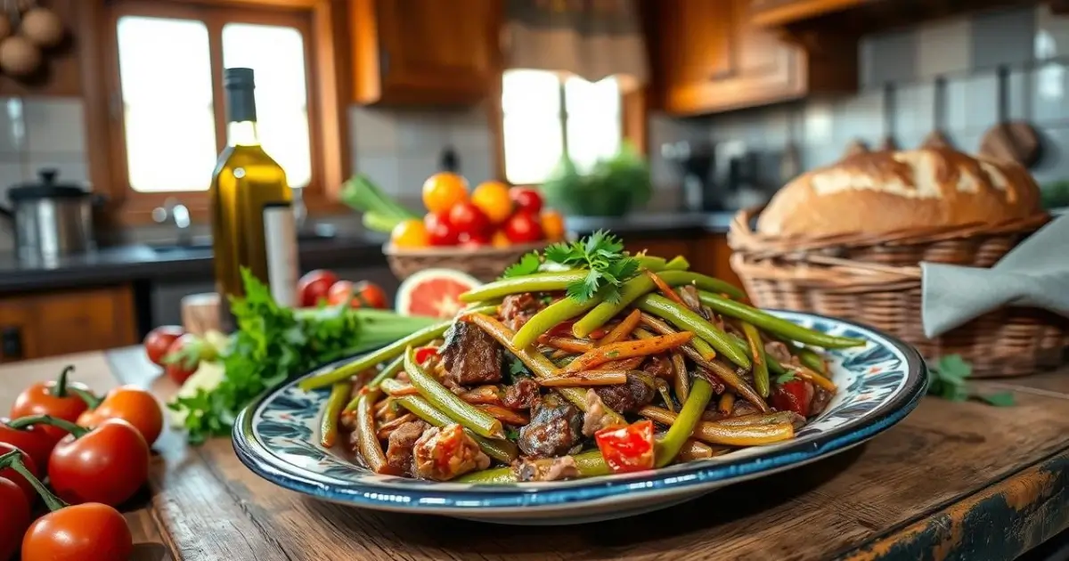 Greek Recipe String Beans and Beef or Lamb