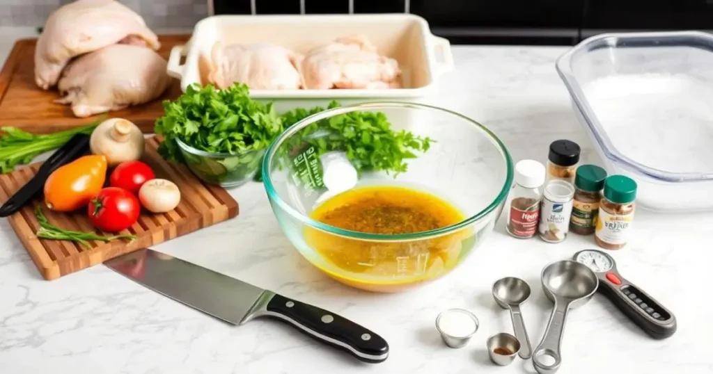 essential tools for preparing Alice Springs Chicken