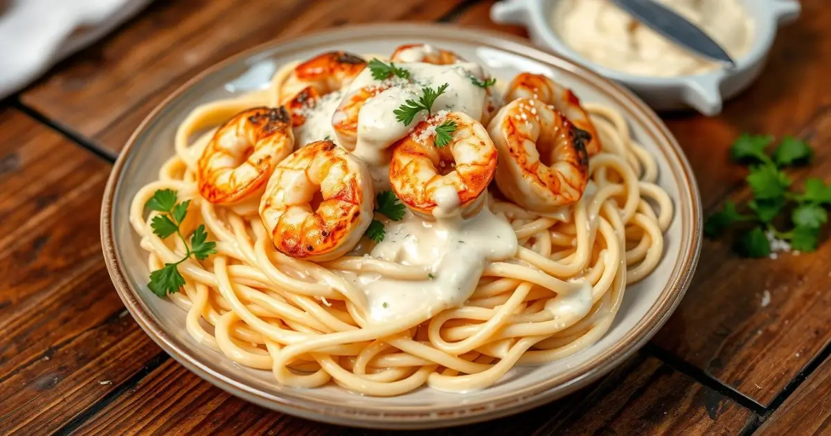 Chicken and Shrimp Alfredo